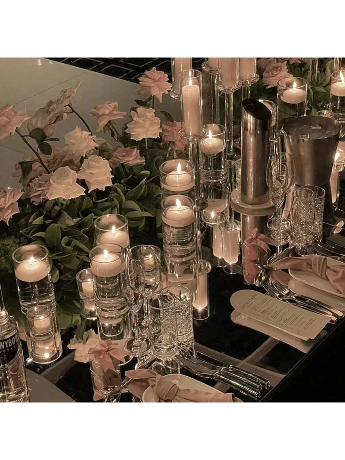 Bougeoir Mariage Photophore en Verre