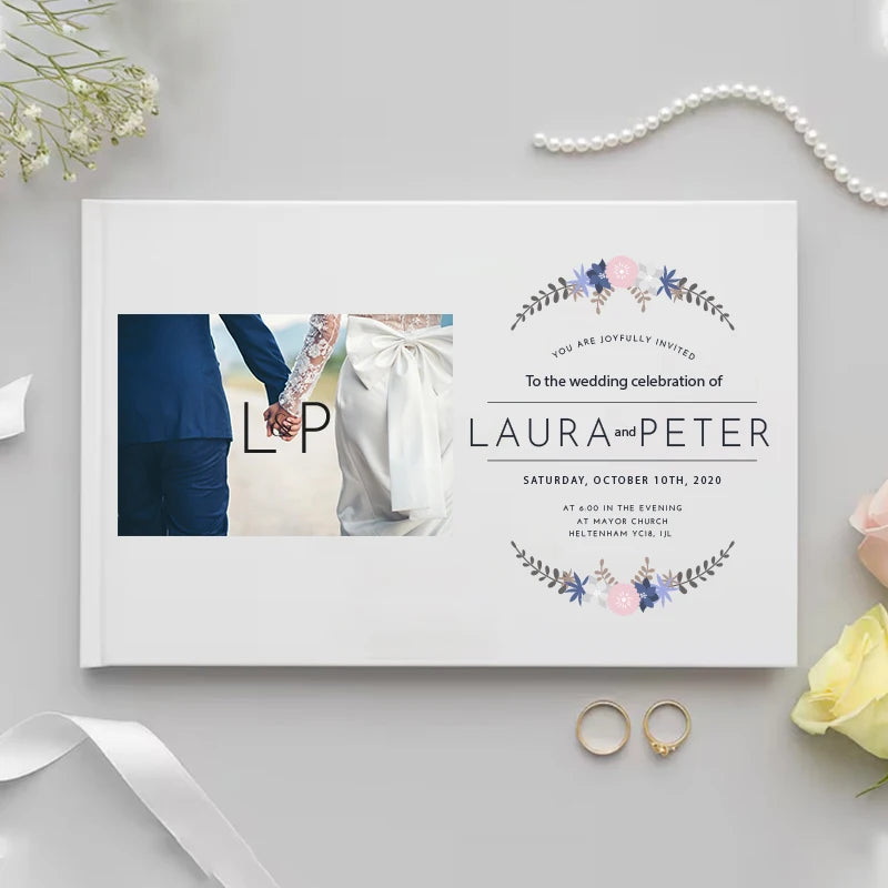 Livre d'or mariage luxe blanc album photo