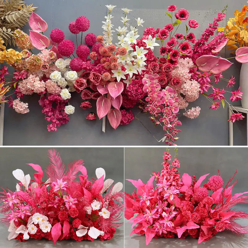 Fleurs Artificielles Arche Mariage Fuchsia — vue 2
