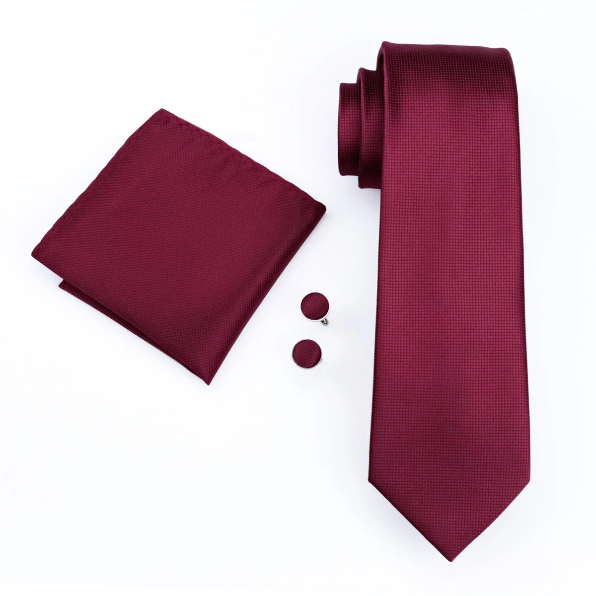 Cravate Mariage Bordeaux et Pochette