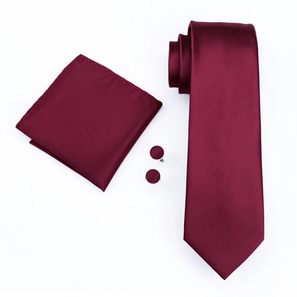 Cravate Mariage Bordeaux et Pochette