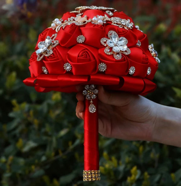 Bouquet de mariée satin et strass — vue 15