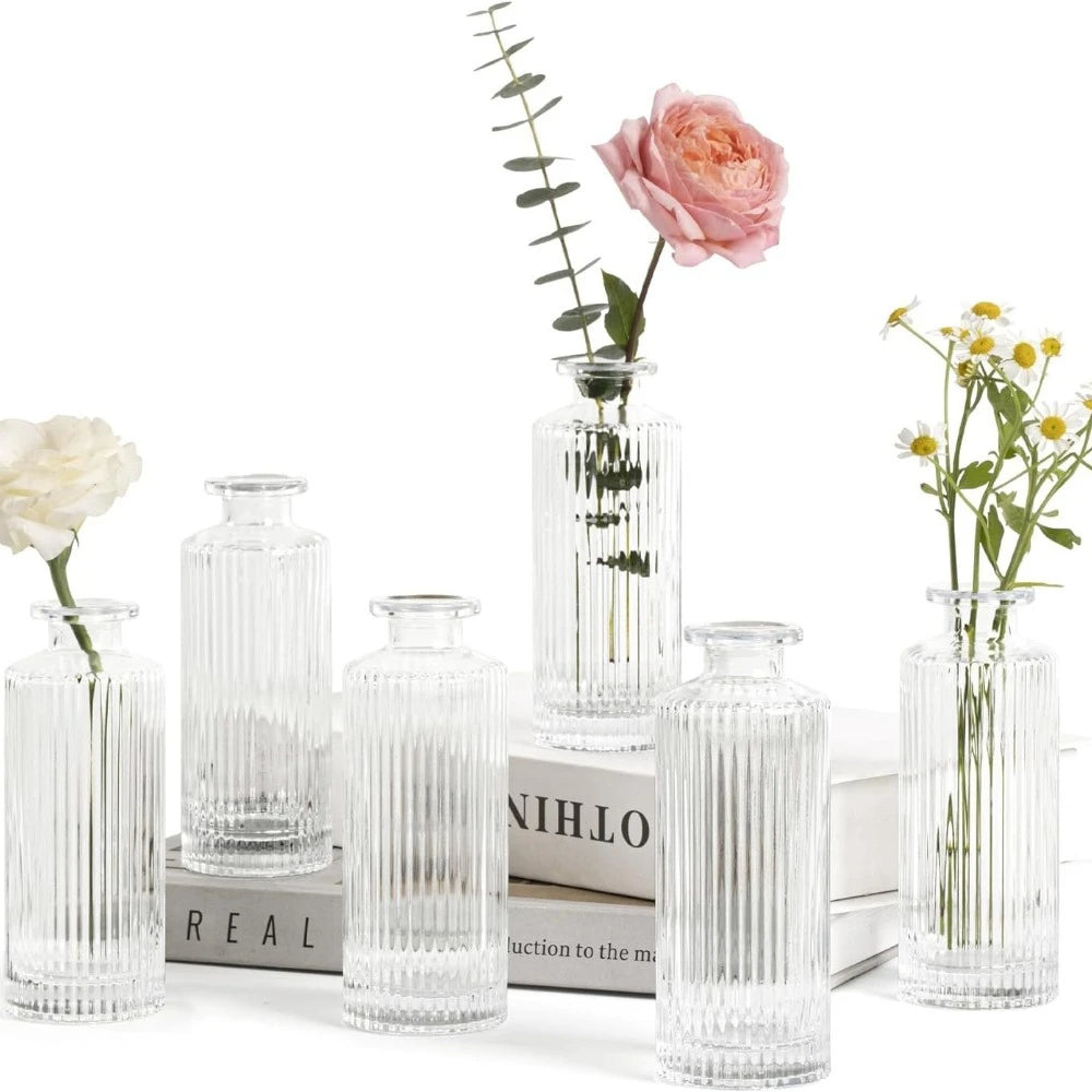 Vase Soliflore en Verre Ciselé