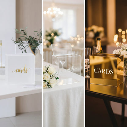 Urne mariage acrylique carrée moderne