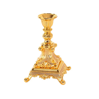 Bougeoir Mariage Chandelle Métal Doré — vue 2