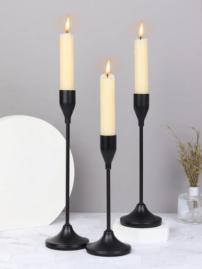 Bougeoir mariage lot de 3 chandeliers hauteurs graduées