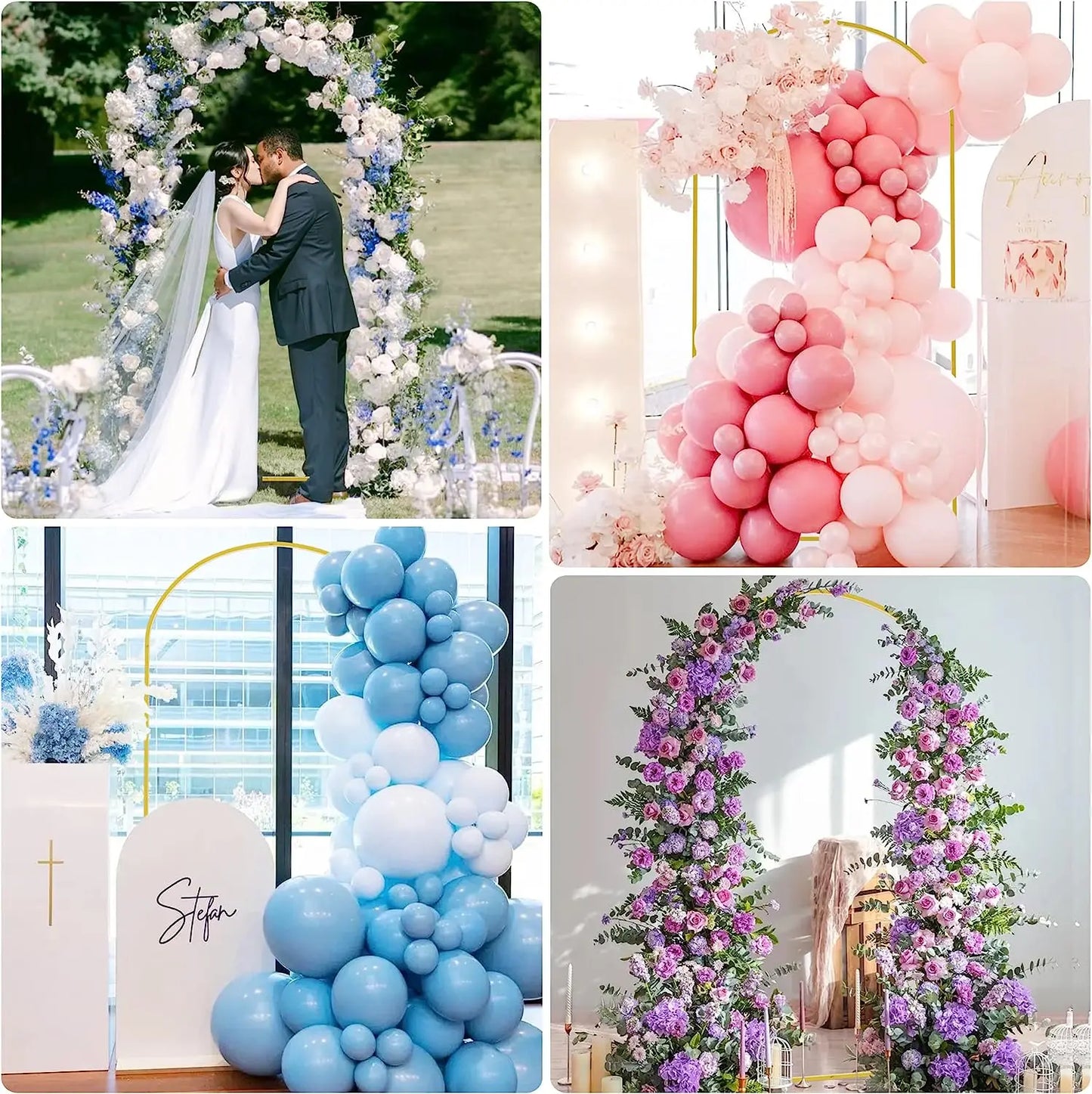 Arche Mariage Ogive Dorée 4 Tailles