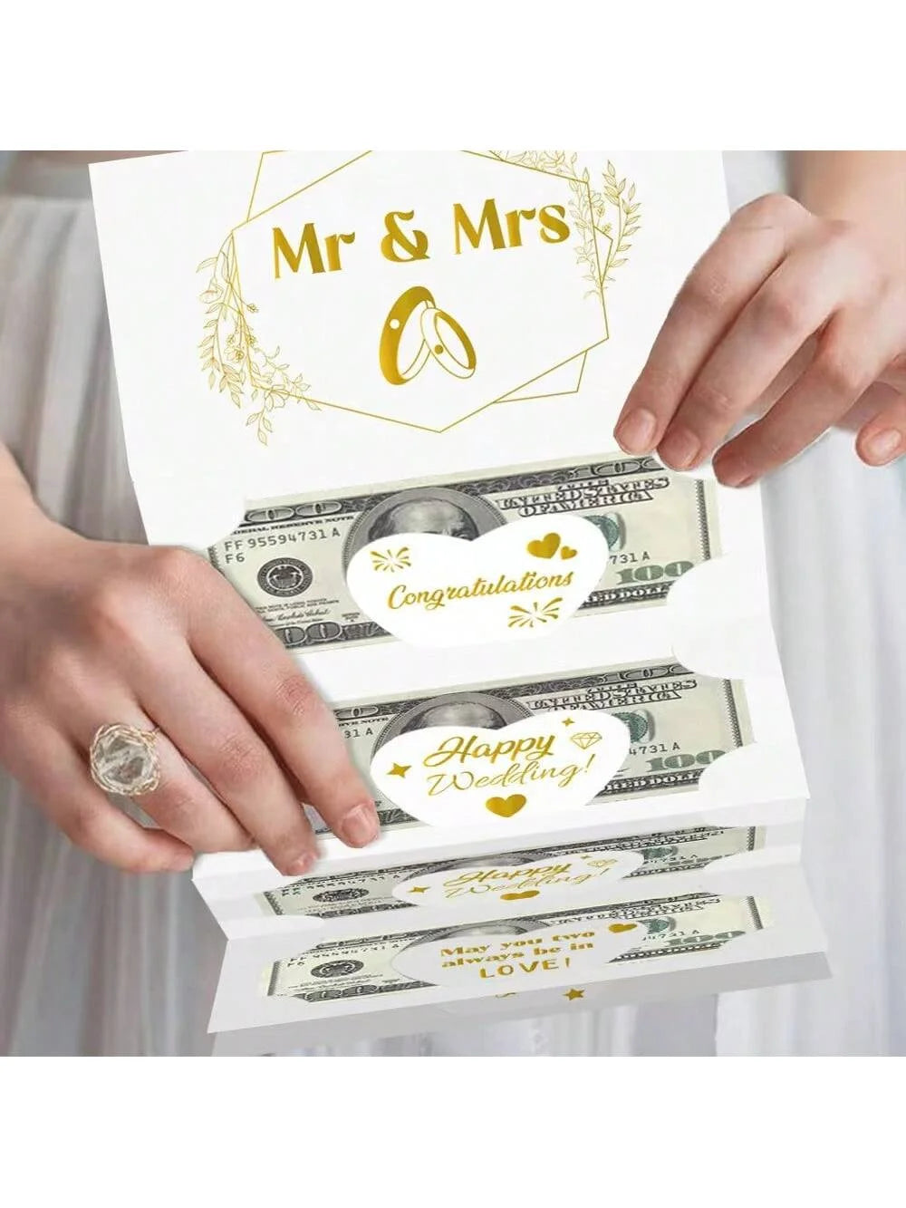 Carte Cadeau Argent Mariage avec Enveloppe
