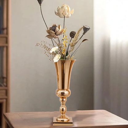 Vase centre de table mariage doré — vue 6