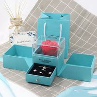 Coffret bague rose éternelle avec sac — vue 2