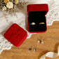 Boîte alliance double velours personnalisée