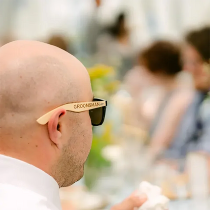 Lunettes de soleil bois personnalisées témoin — vue 3