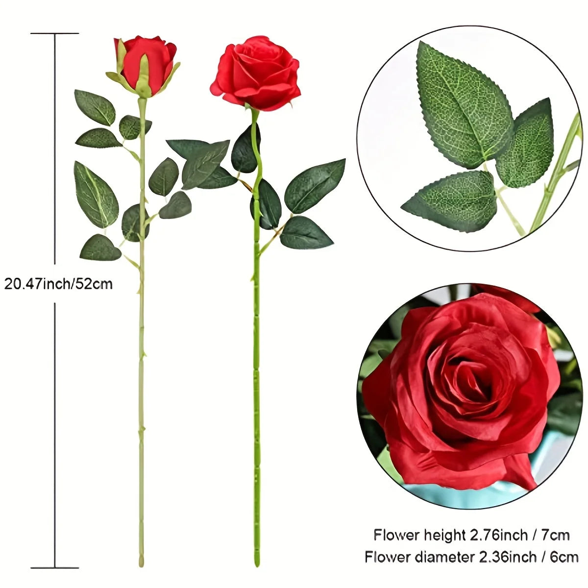 Fleurs artificielles mariage roses 12 tiges