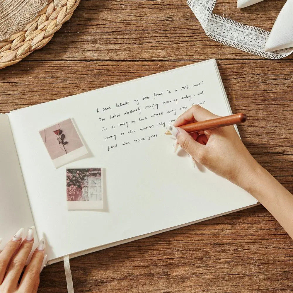 Livre d'Or Mariage Personnalisé Format A4 avec Stylo