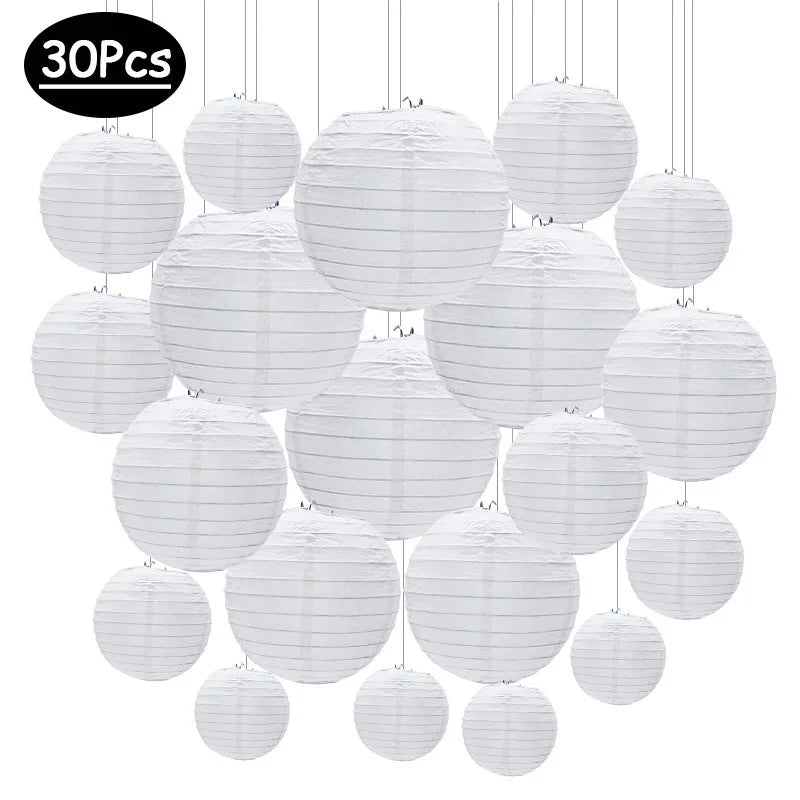 Lanternes Papier Mariage Suspendues