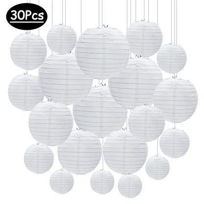 Lanternes Papier Mariage Suspendues