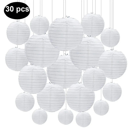 Lanternes Papier Mariage Suspendues