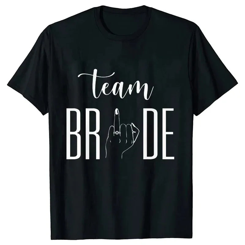 T-shirt EVJF Team Bride Doigt Bagué