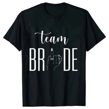 T-shirt EVJF Team Bride Doigt Bagué