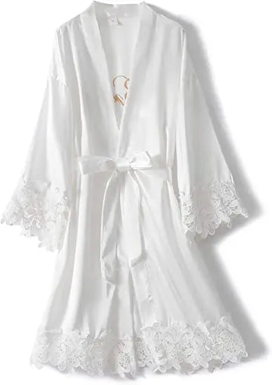Peignoir Satin Mariée Demoiselle d'Honneur