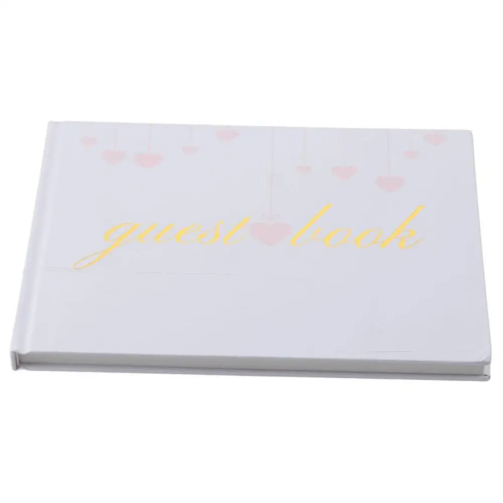 Livre d'Or Mariage Chic Blanc Rose Noir