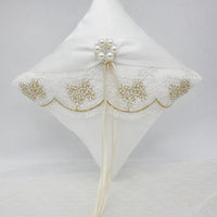 Coussin alliance perles et ruban — vue 2