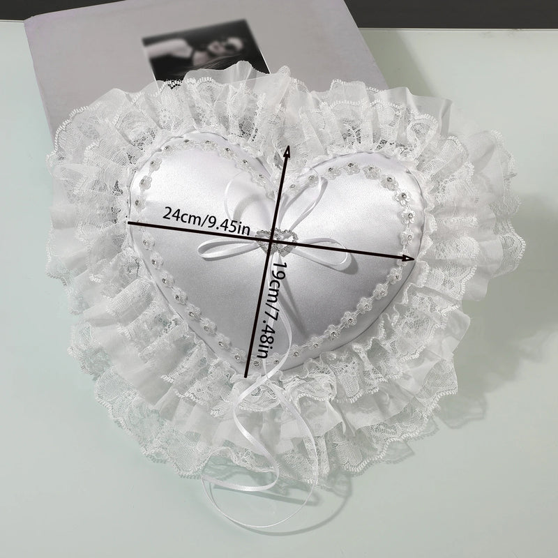 Coussin Alliance Cœur Dentelle Romantique — vue 4