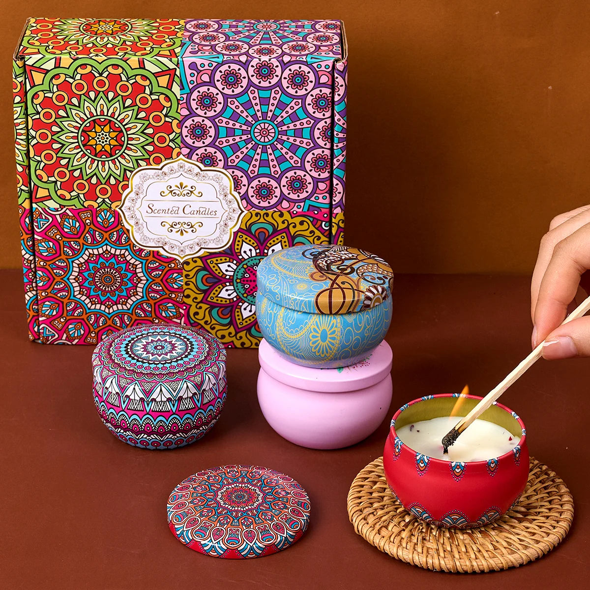 Coffret 4 Bougies Parfumées Mariage
