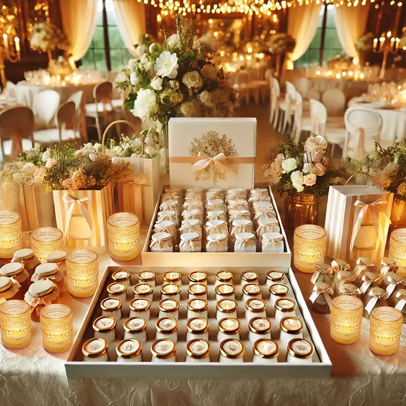 Photophore Verre Mariage Centre de Table