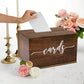 Urne Mariage en Bois Brun à Fente
