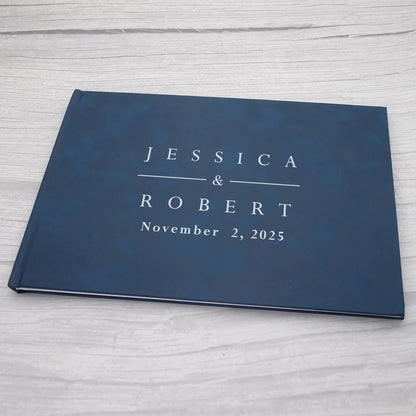 Livre d'Or Mariage Personnalisé Bleu Marine — vue 4