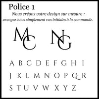 Boutons de Manchette Mariage Gravés Initiales — vue 11