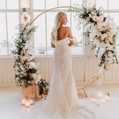 Arche Mariage Ronde Métal Doré — vue 2