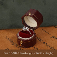 Écrin bague fiançailles vintage simili cuir — vue 20