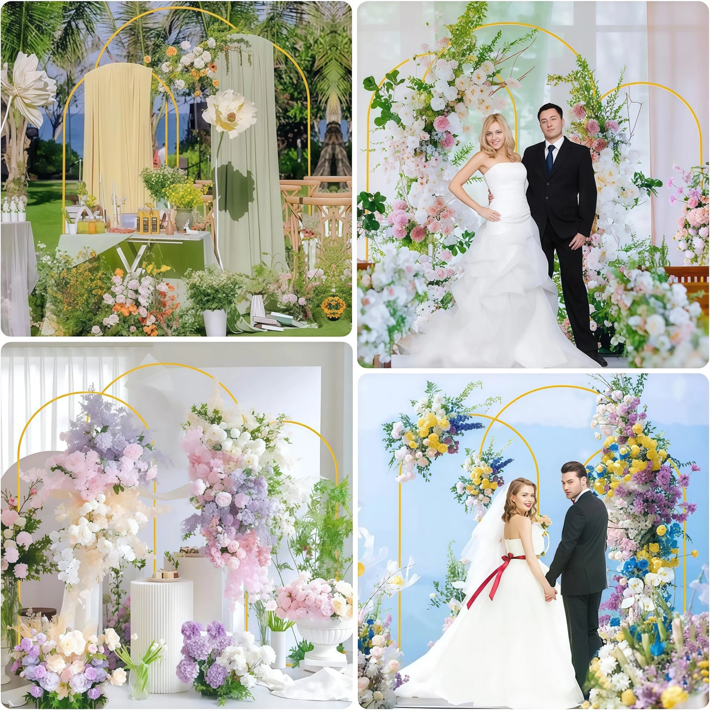 Arche Mariage Dorée Support Fond Photo