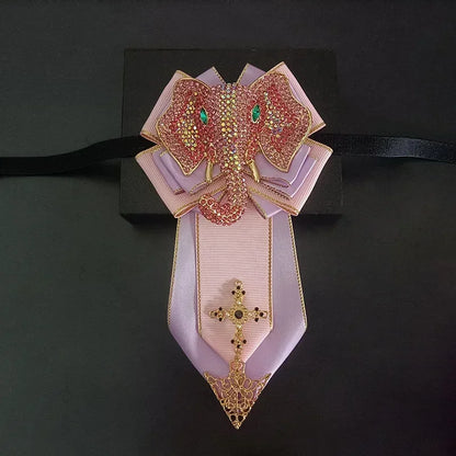 Nœud papillon mariage bijou éléphant strass — vue 19