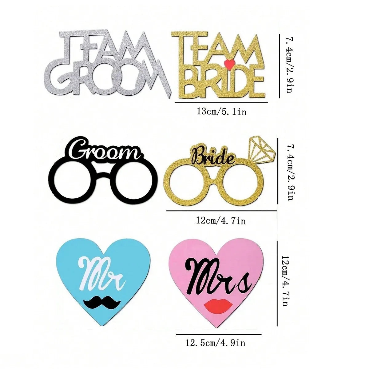 Kit Photobooth Mariage 53 Accessoires — vue 3