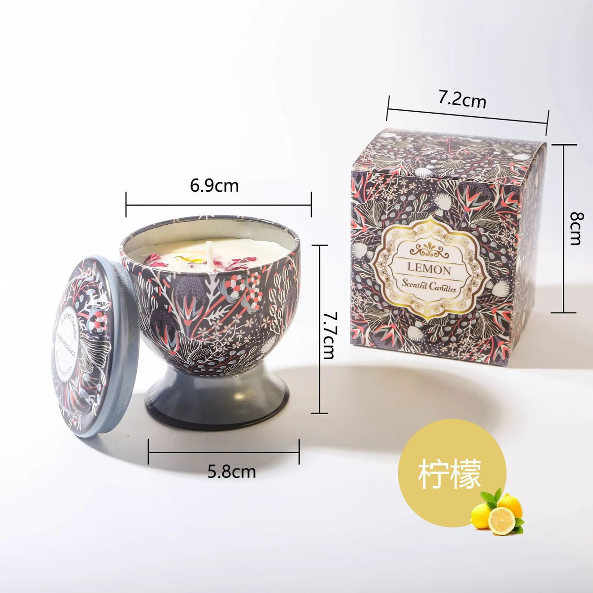 Bougie mariage parfumée en coupe décorée — vue 11