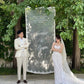 Panneau bienvenue mariage personnalisé tissu dentelle