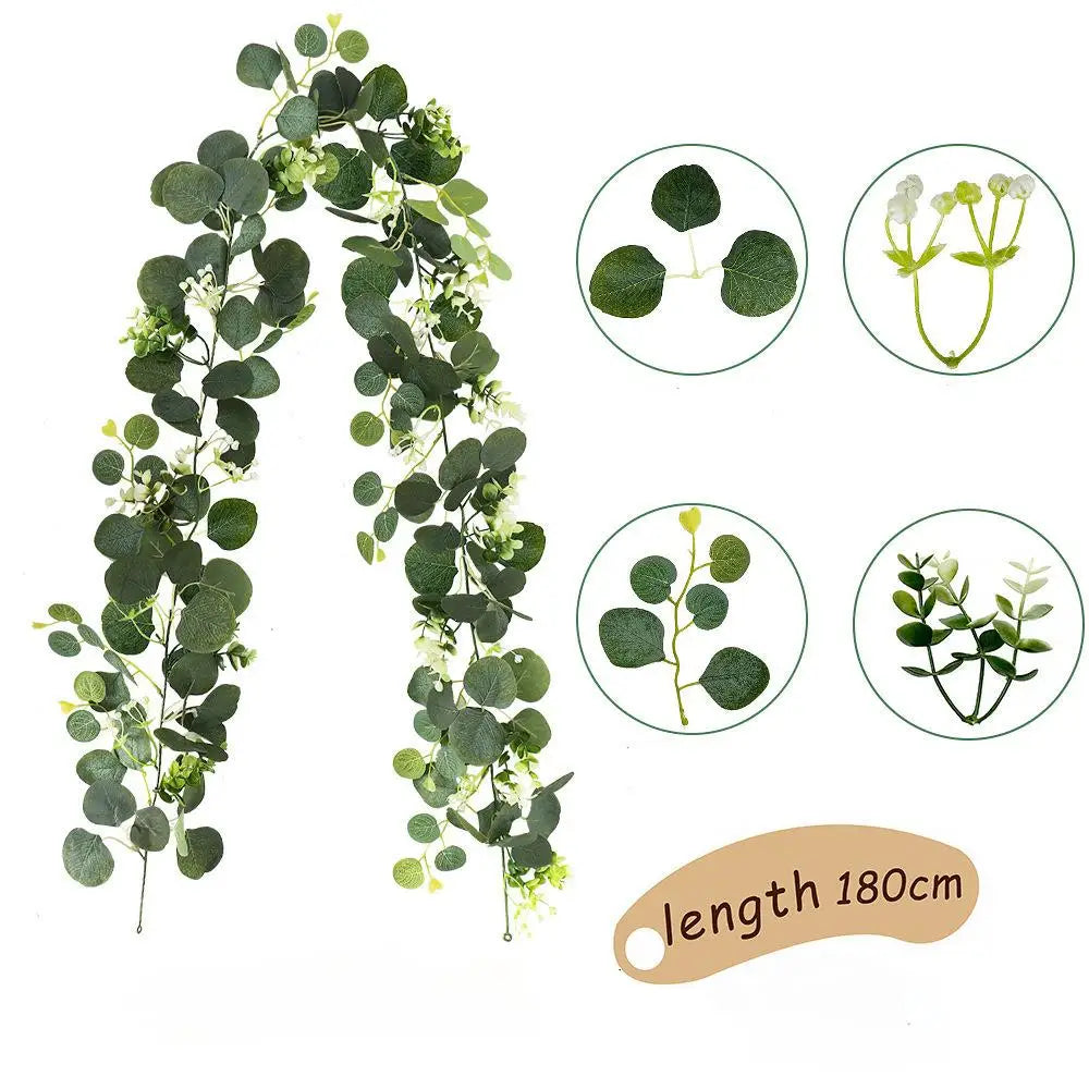 Guirlande Eucalyptus Fleurs Artificielles Mariage 180 cm