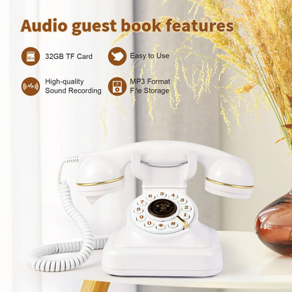 Livre d'or original mariage téléphone audio rétro