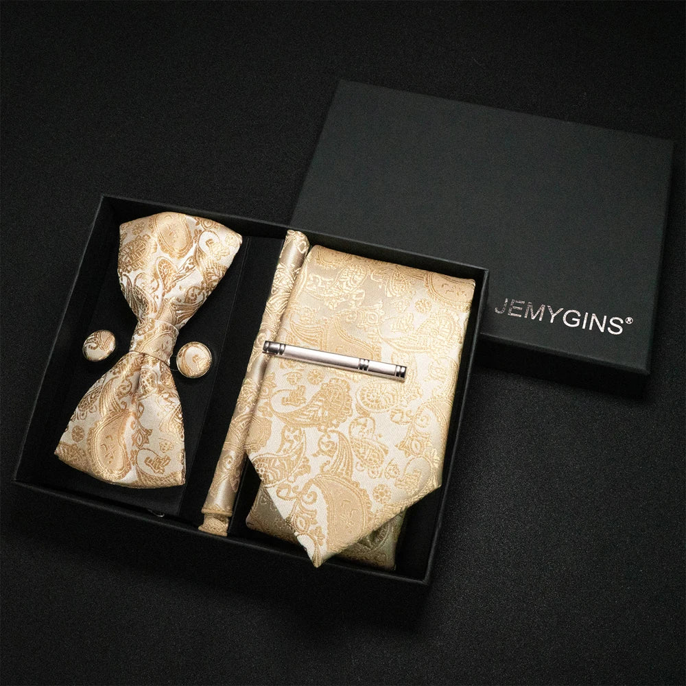Coffret Cravate Mariage Motif Cachemire