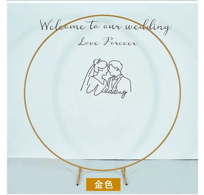 Arche Mariage Ronde Métal Blanc ou Doré