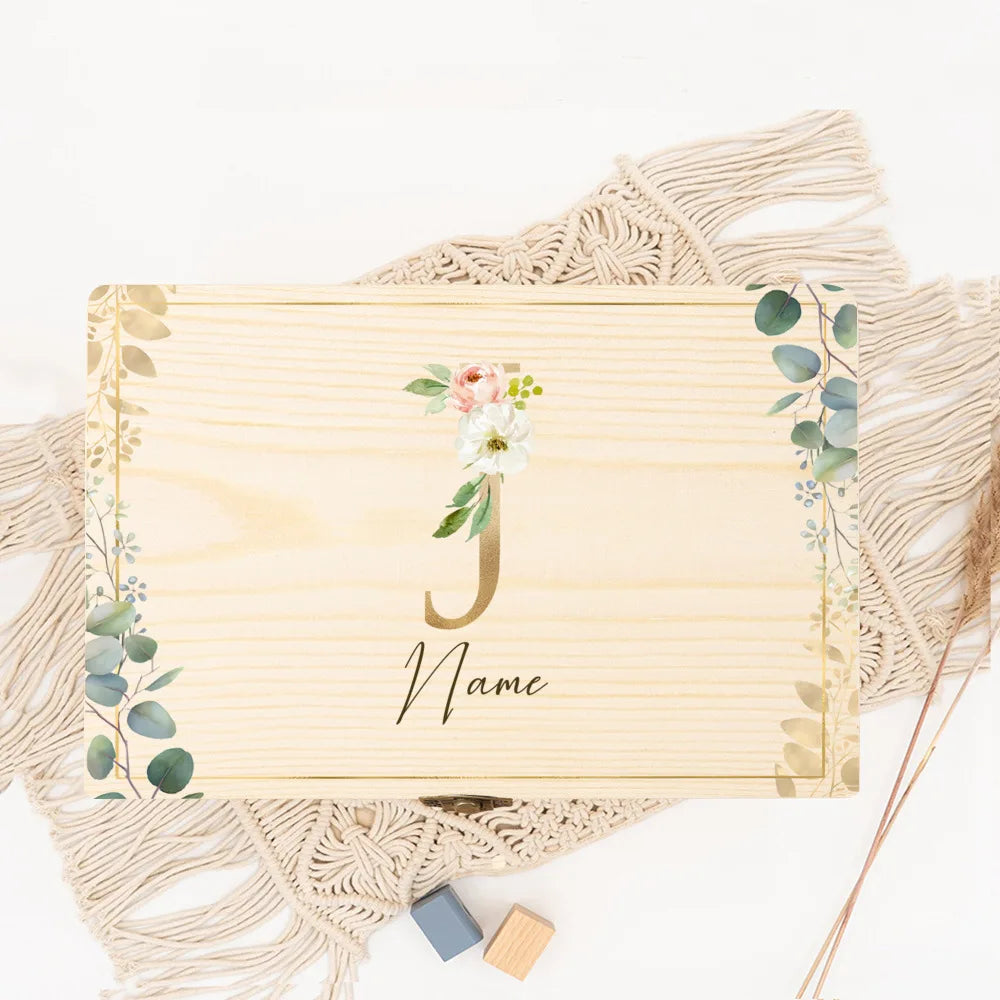 Boîte souvenir mariage initiale personnalisée