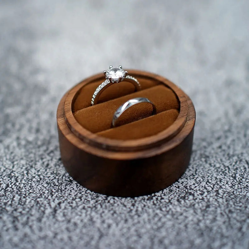 Écrin alliance rond bois noyer — vue 5