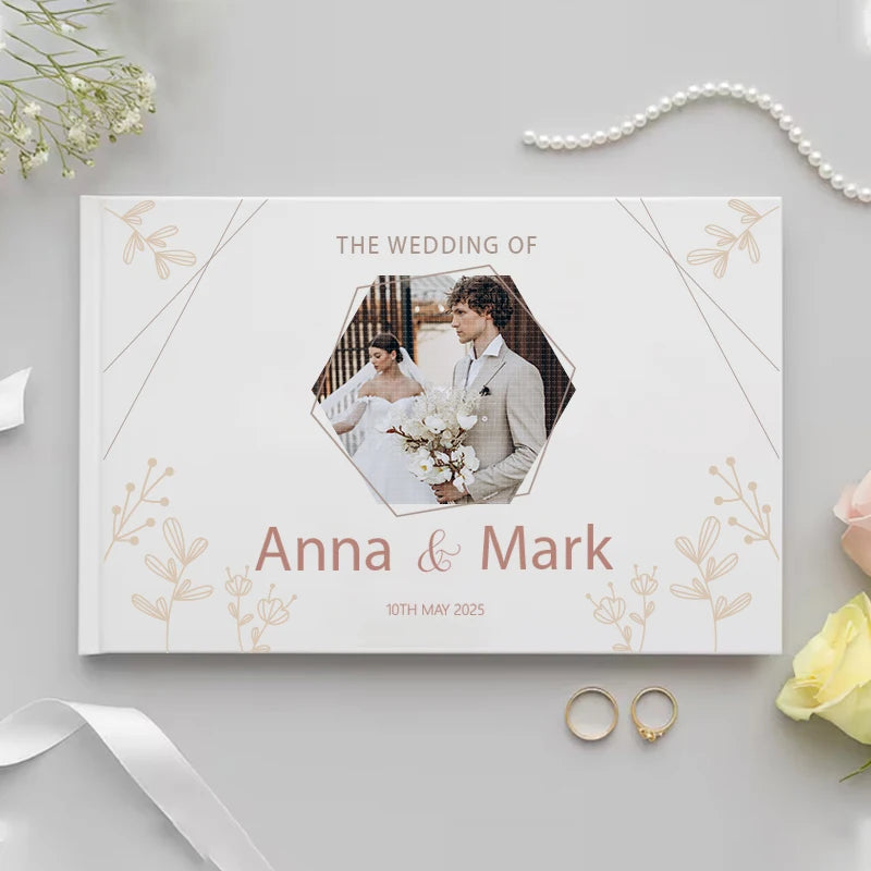 Livre d'or mariage luxe blanc album photo