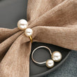 Rond de serviette mariage perle lot de 6