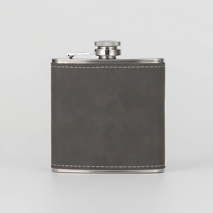 Flasque Cuir Gravée Témoin Mariage — vue 9