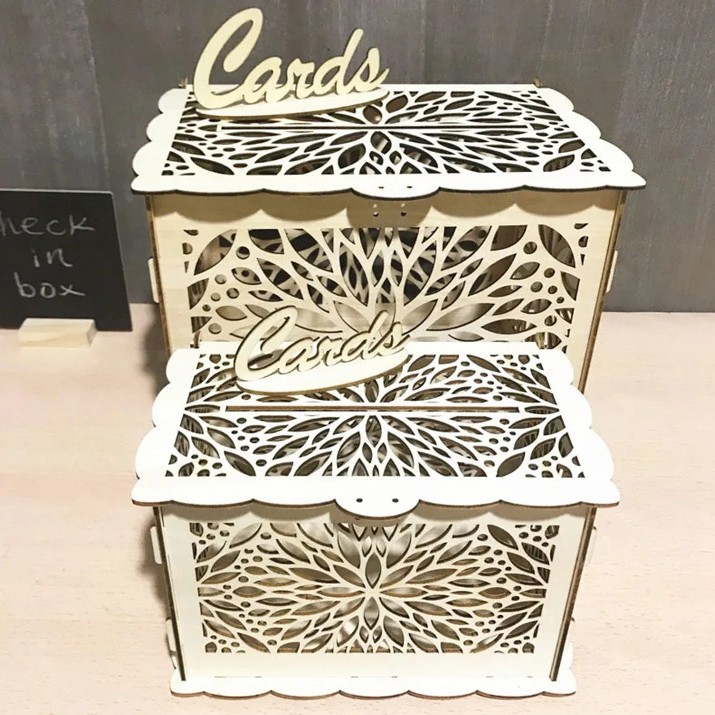 Urne mariage bois champêtre grand format