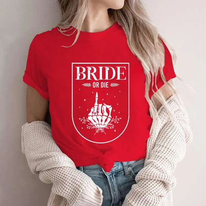 T-shirt EVJF Bride or Die Squelette